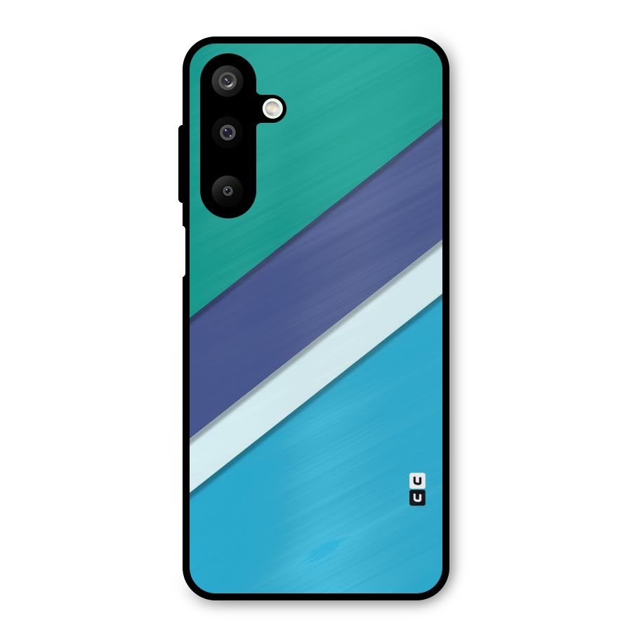 Elegant Colored Stripes Metal Back Case for Galaxy M16