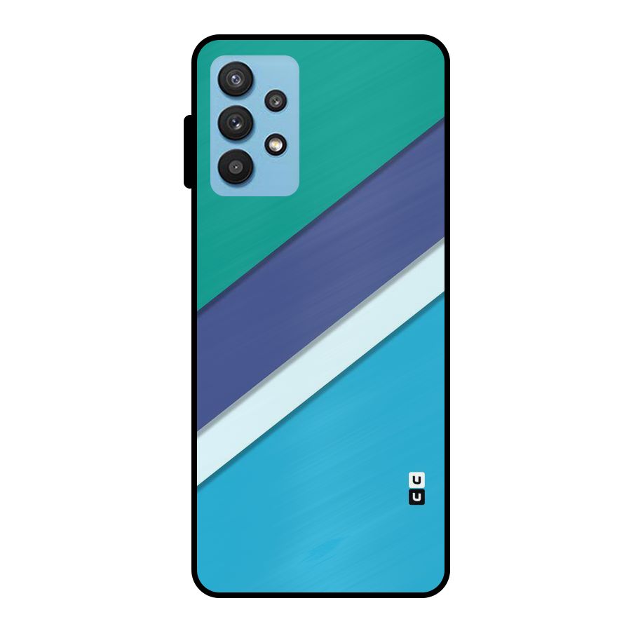 Elegant Colored Stripes Metal Back Case for Galaxy M32 5G