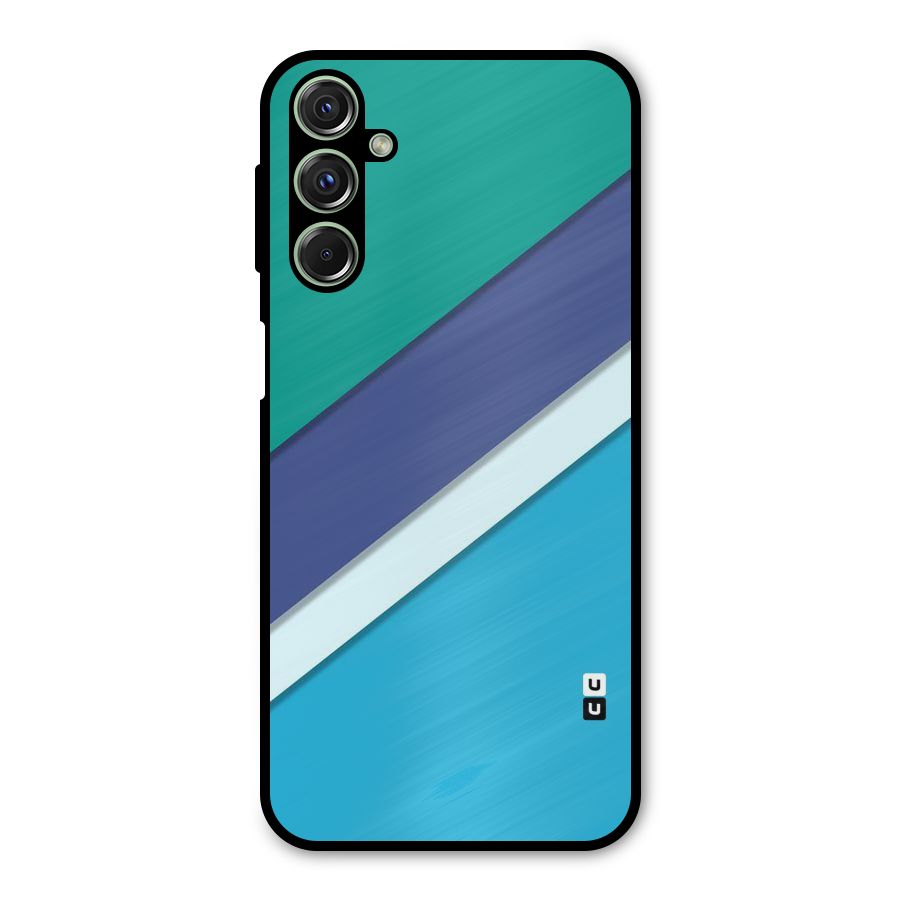 Elegant Colored Stripes Metal Back Case for Galaxy M34