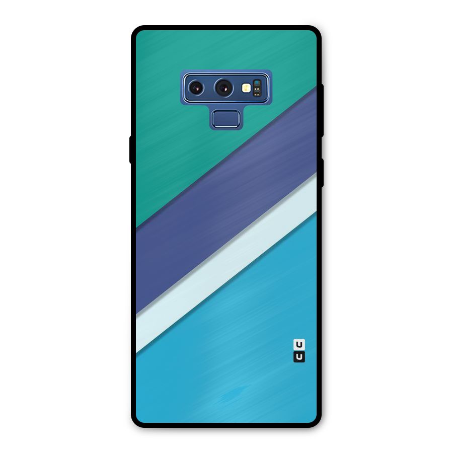 Elegant Colored Stripes Metal Back Case for Galaxy Note 9
