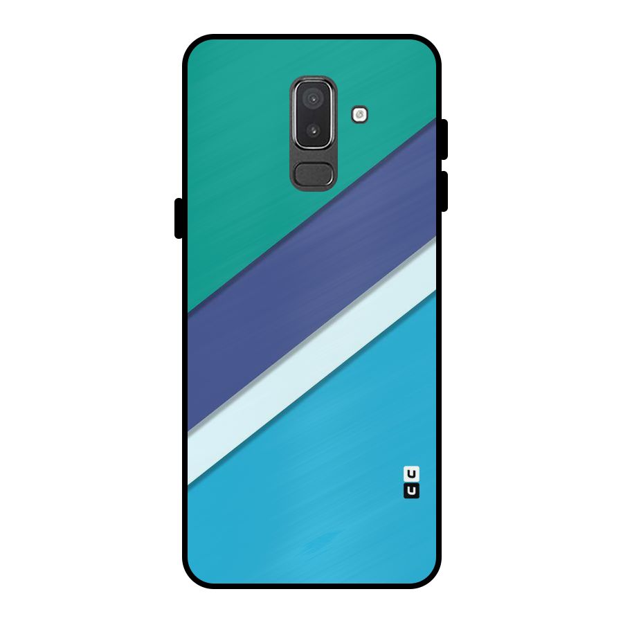 Elegant Colored Stripes Metal Back Case for Galaxy On8 (2018)