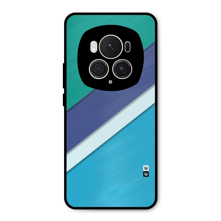 Elegant Colored Stripes Metal Back Case for Honor Magic6 Pro