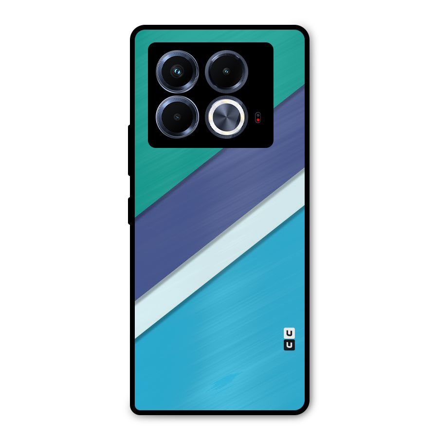 Elegant Colored Stripes Metal Back Case for Infinix Note 40 5G