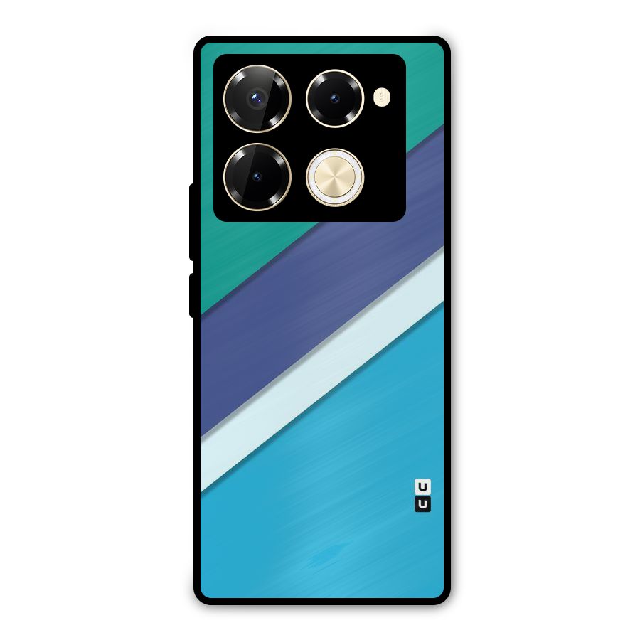 Elegant Colored Stripes Metal Back Case for Infinix Note 40 Pro
