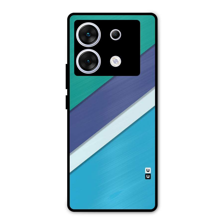 Elegant Colored Stripes Metal Back Case for Infinix Zero 30 5G