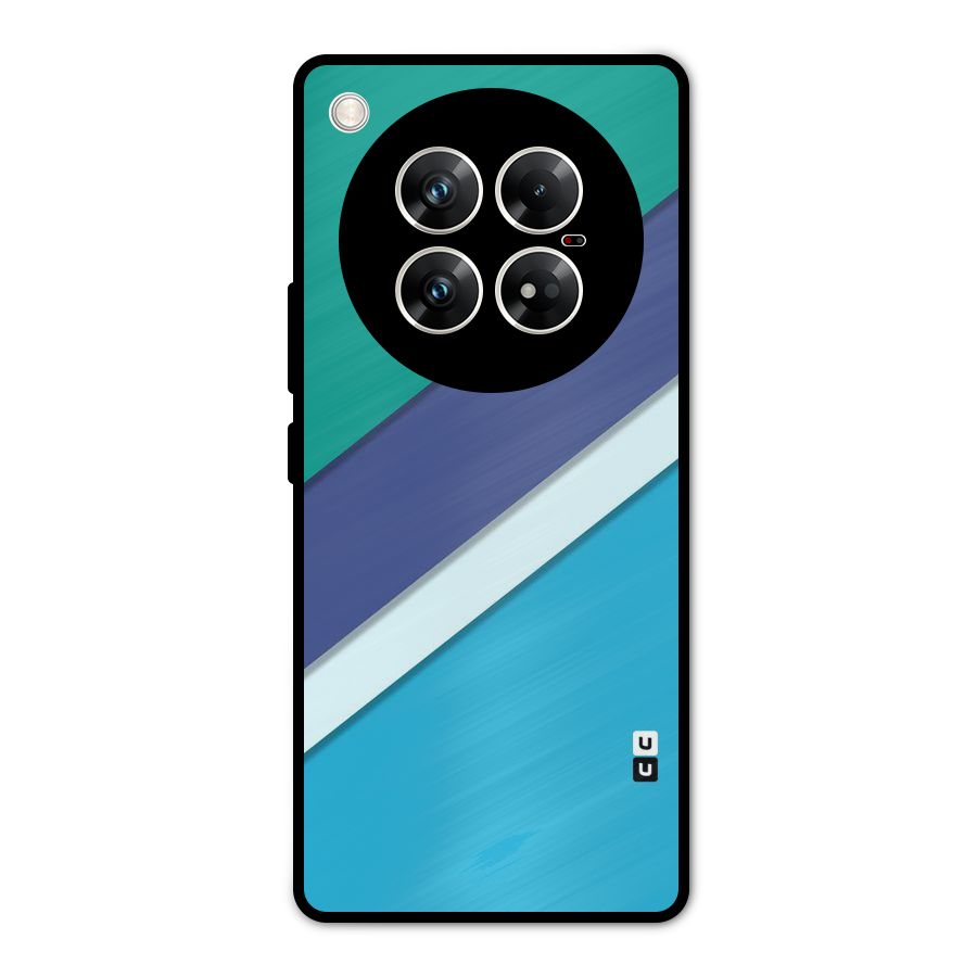 Elegant Colored Stripes Metal Back Case for Infinix Zero 40 5G