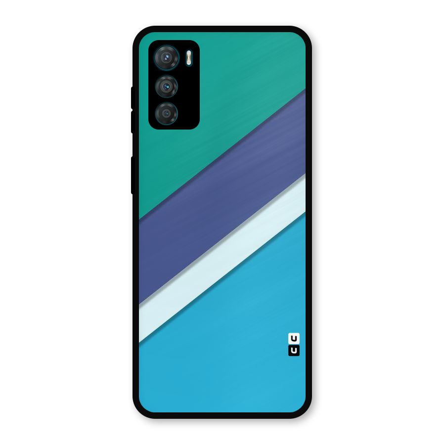 Elegant Colored Stripes Metal Back Case for Moto G42