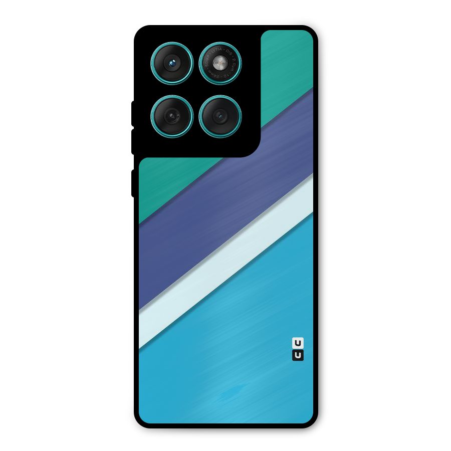 Elegant Colored Stripes Metal Back Case for Motorola Edge 60 Fusion