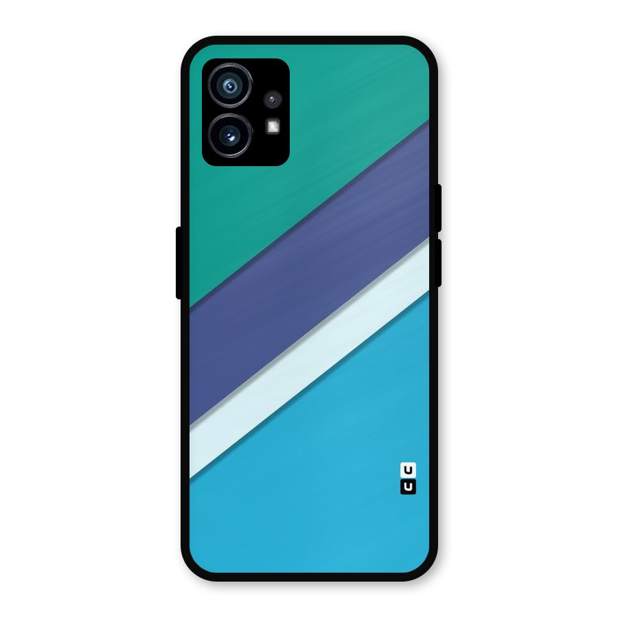 Elegant Colored Stripes Metal Back Case for Nothing Phone 1