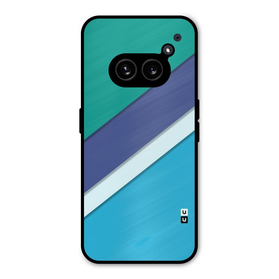 Elegant Colored Stripes Metal Back Case for Nothing Phone 2a Plus