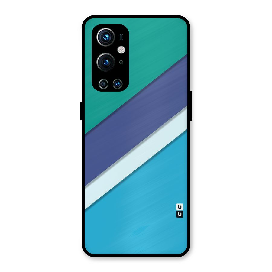 Elegant Colored Stripes Metal Back Case for OnePlus 9 Pro