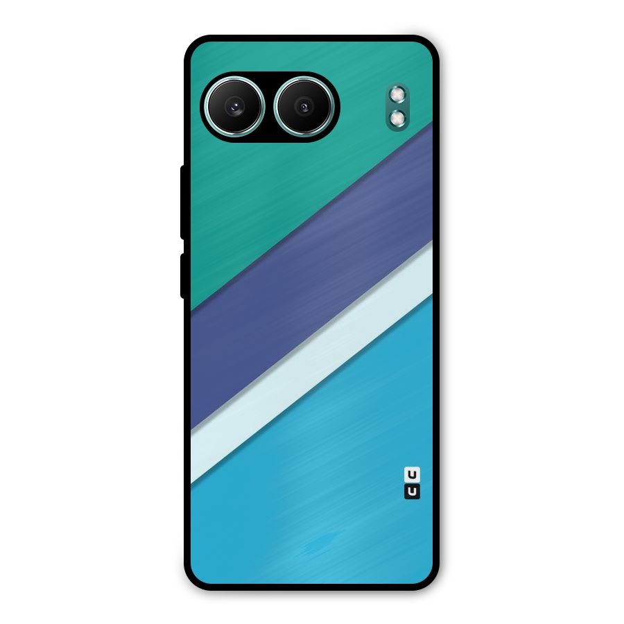 Elegant Colored Stripes Metal Back Case for OnePlus Nord 4