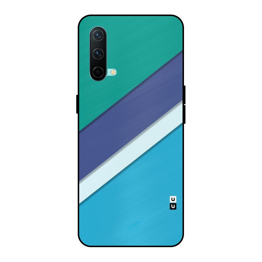 Elegant Colored Stripes Metal Back Case for OnePlus Nord CE 5G