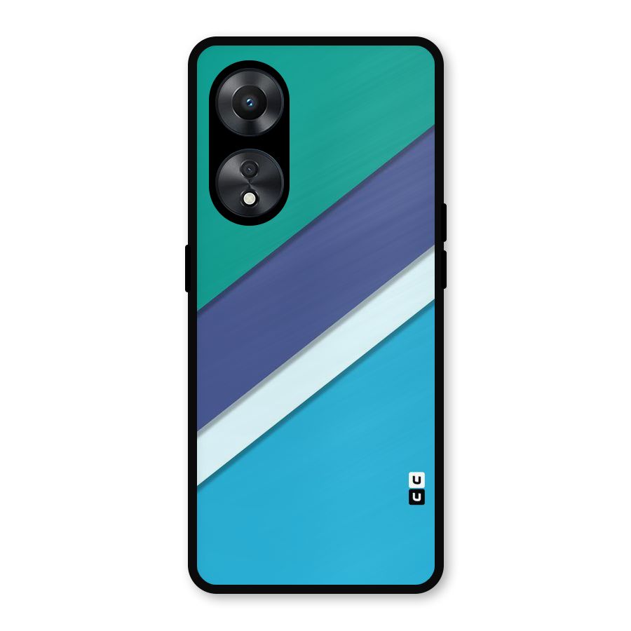 Elegant Colored Stripes Metal Back Case for Oppo A78
