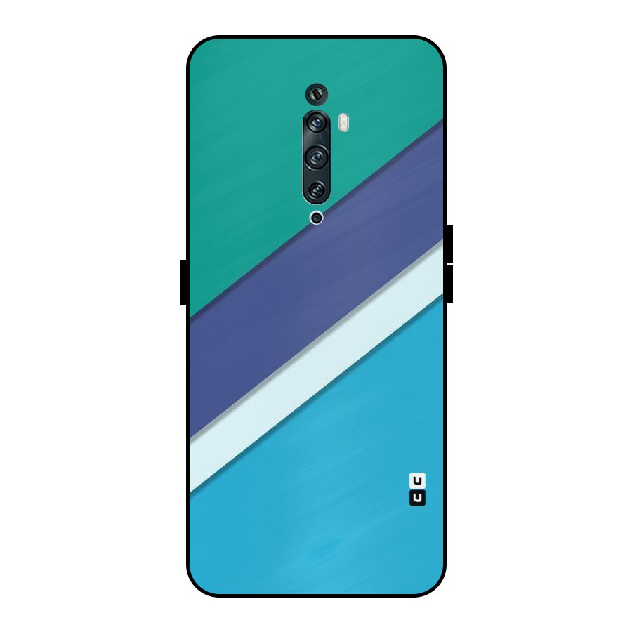 Elegant Colored Stripes Metal Back Case for Oppo Reno2 F