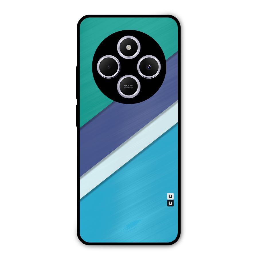 Elegant Colored Stripes Metal Back Case for Poco C75 5G