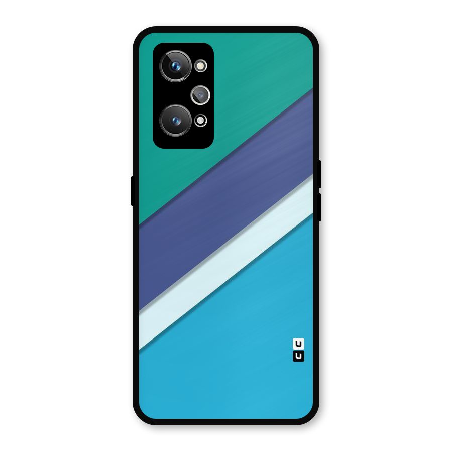 Elegant Colored Stripes Metal Back Case for Realme GT 2