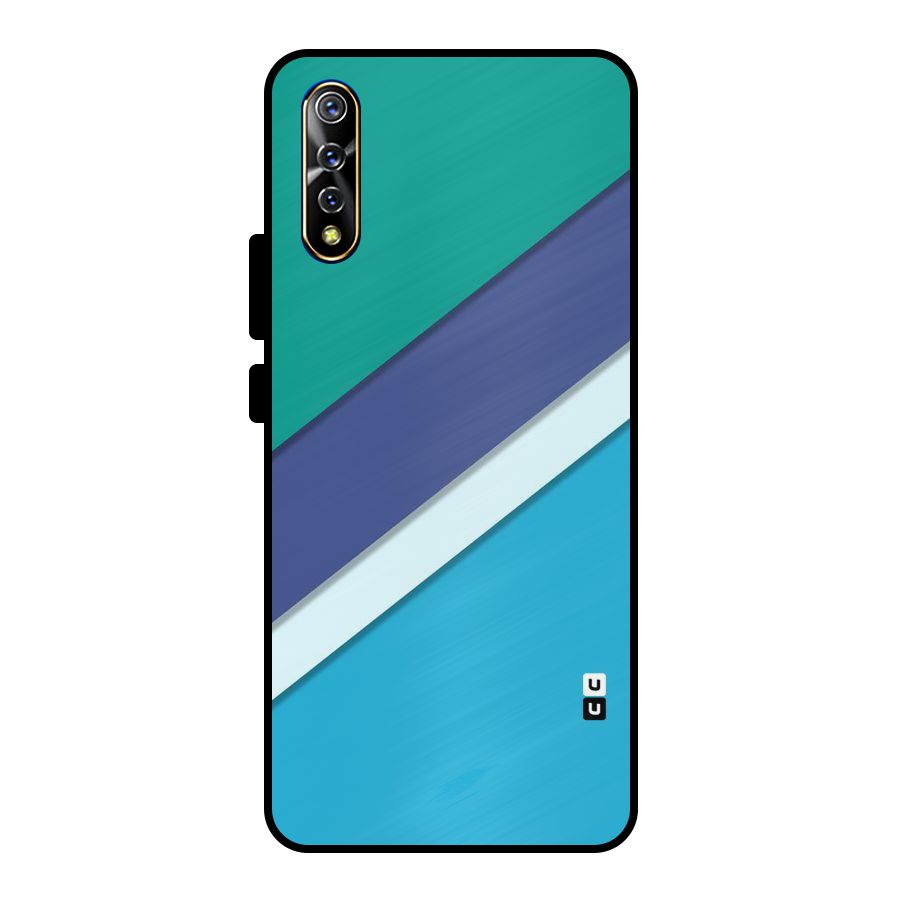 Elegant Colored Stripes Metal Back Case for Vivo S1