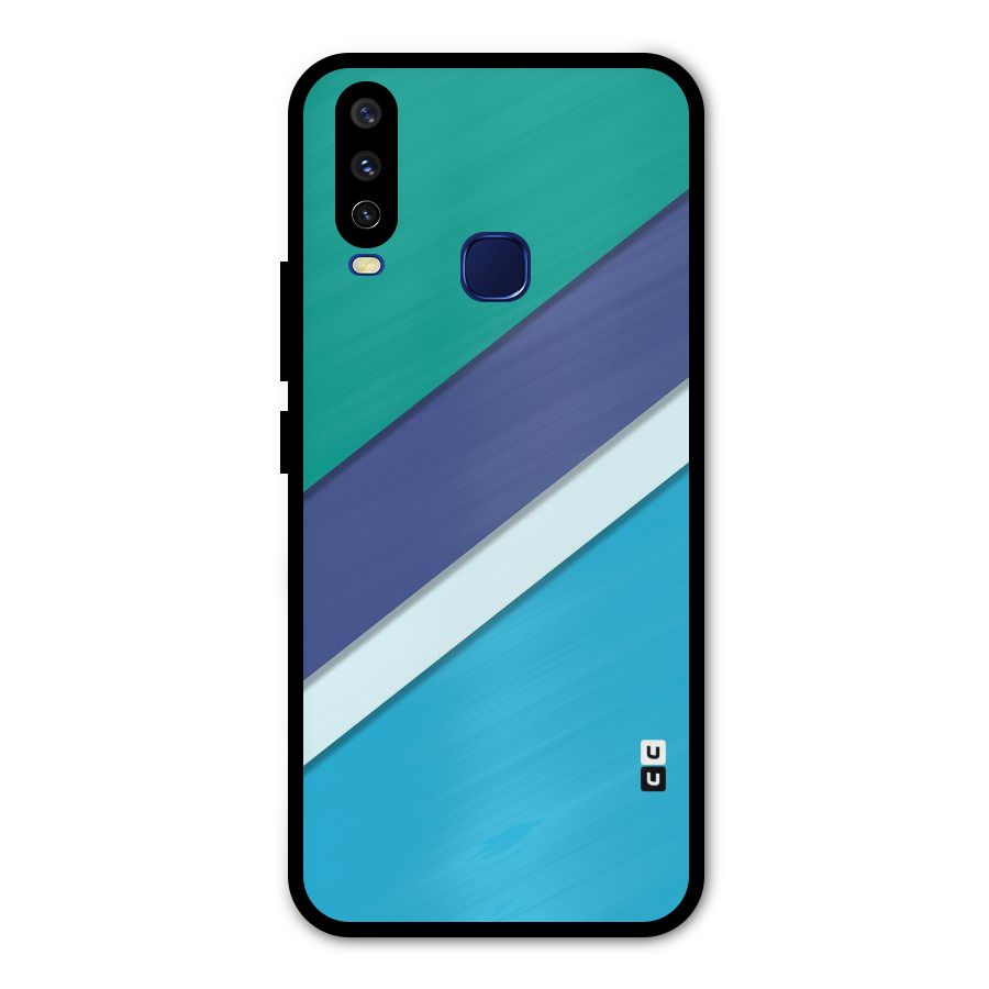 Elegant Colored Stripes Metal Back Case for Vivo V17