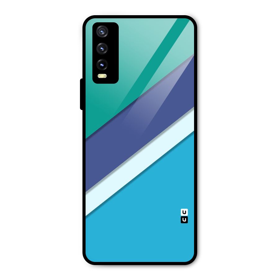 Elegant Colored Stripes Metal Back Case for Vivo Y20g