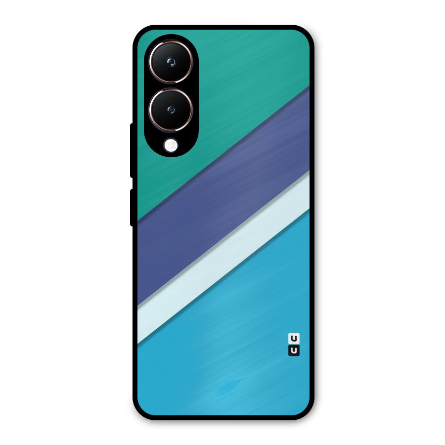 Elegant Colored Stripes Metal Back Case for Vivo Y28
