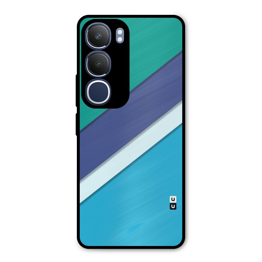 Elegant Colored Stripes Metal Back Case for Vivo Y29