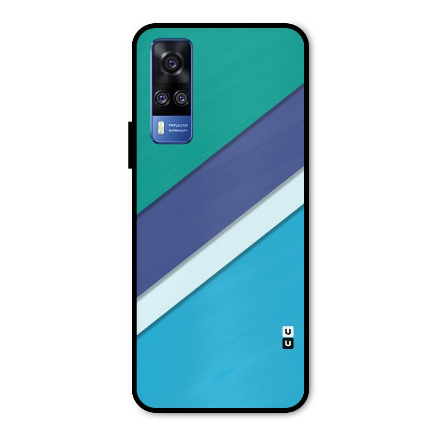 Elegant Colored Stripes Metal Back Case for Vivo Y31