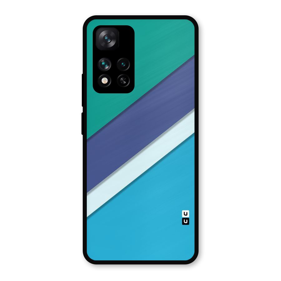 Elegant Colored Stripes Metal Back Case for Xiaomi 11i Hypercharge 5G