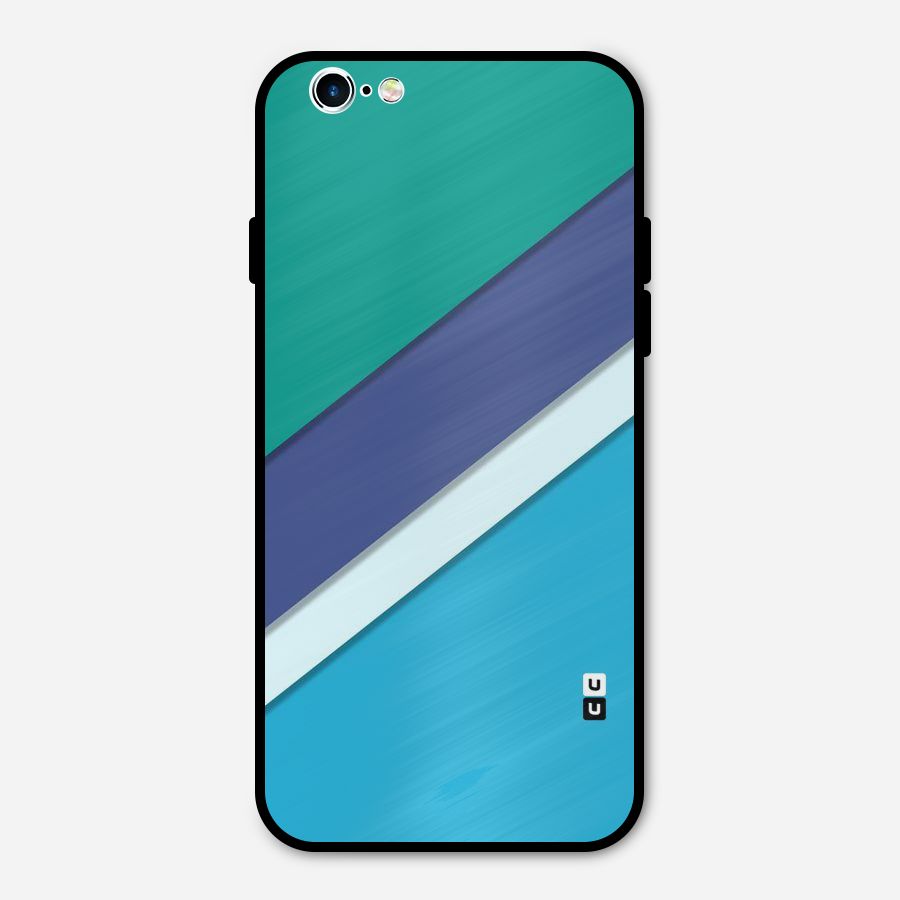 Elegant Colored Stripes Metal Back Case for iPhone 6 6s