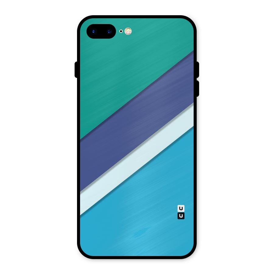 Elegant Colored Stripes Metal Back Case for iPhone 7 Plus