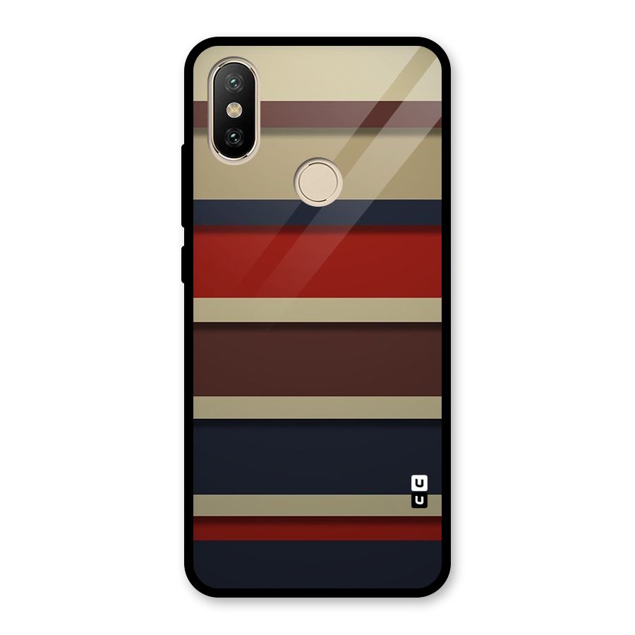 Elegant Stripes Pattern Glass Back Case for Redmi A2