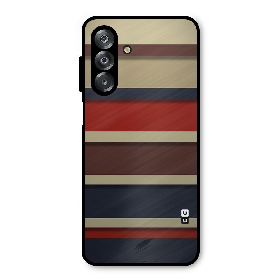 Elegant Stripes Pattern Metal Back Case for Galaxy A26