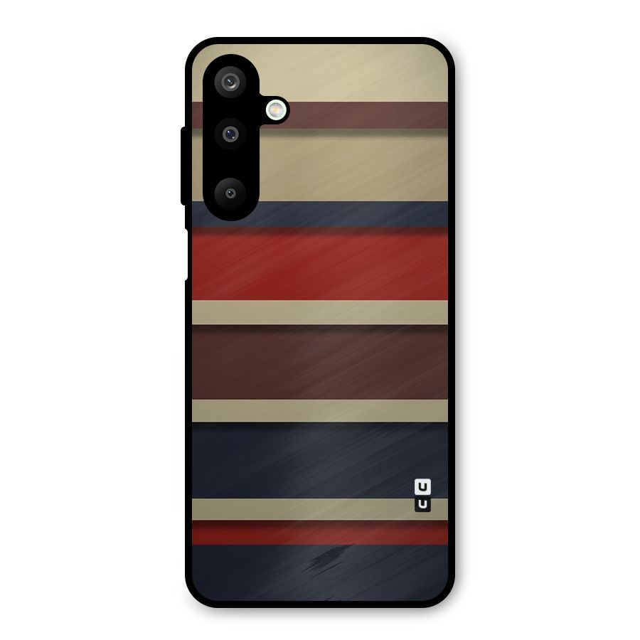 Elegant Stripes Pattern Metal Back Case for Galaxy M16