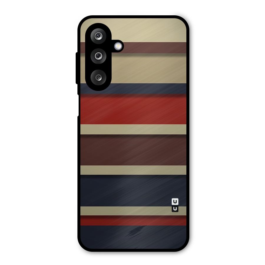 Elegant Stripes Pattern Metal Back Case for Galaxy M36