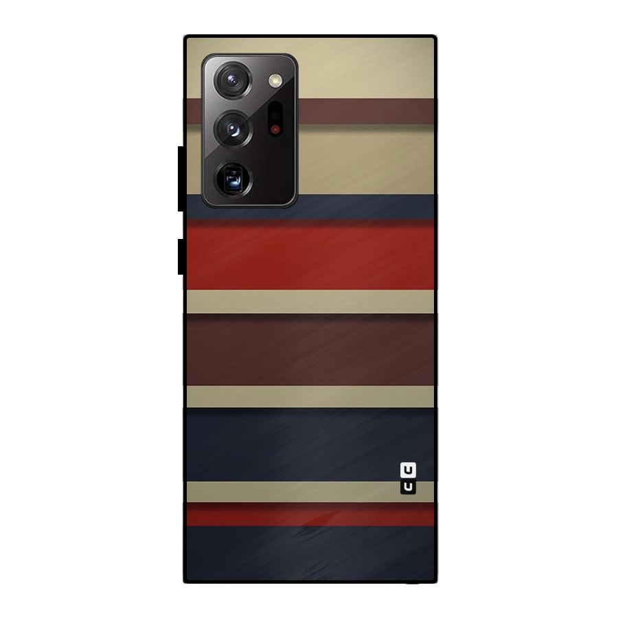 Elegant Stripes Pattern Metal Back Case for Galaxy Note 20 Ultra
