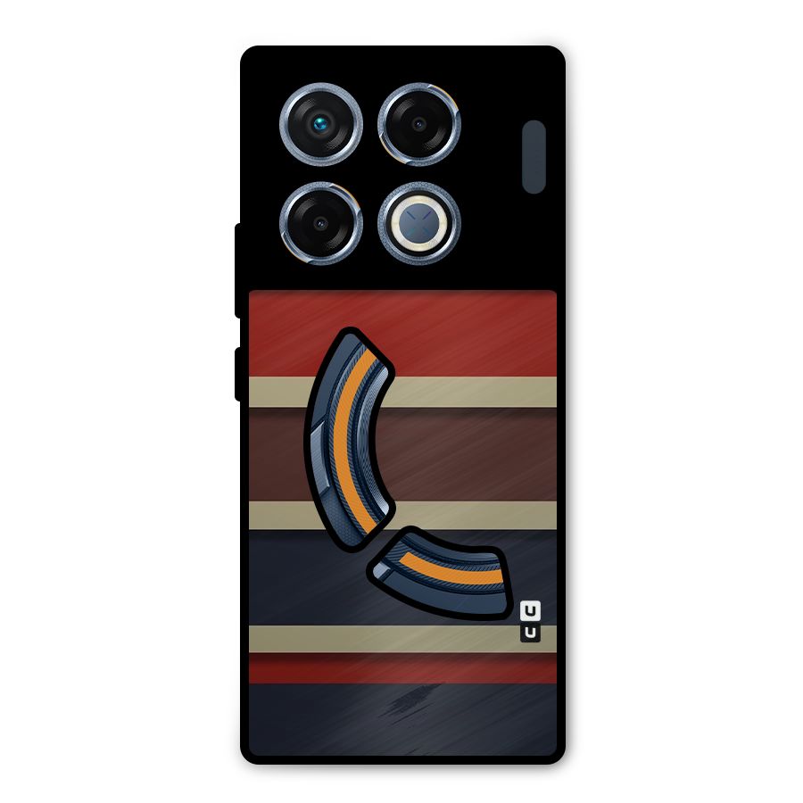 Elegant Stripes Pattern Metal Back Case for Infinix GT 20 Pro