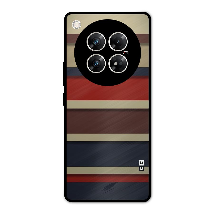 Elegant Stripes Pattern Metal Back Case for Infinix Zero 40 5G