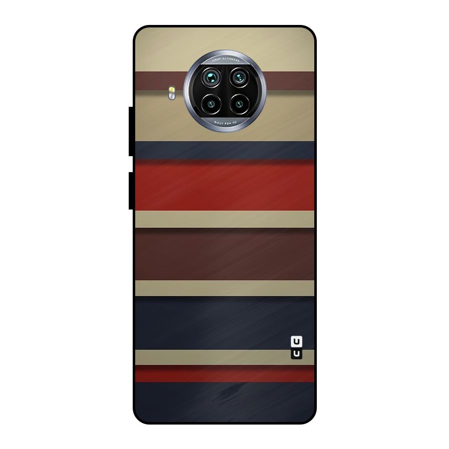 Elegant Stripes Pattern Metal Back Case for Mi 10i