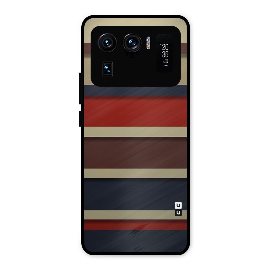 Elegant Stripes Pattern Metal Back Case for Mi 11 Ultra