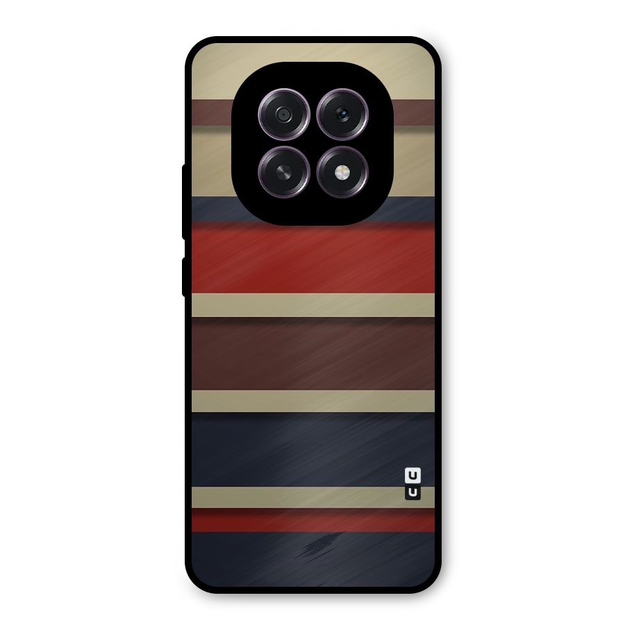 Elegant Stripes Pattern Metal Back Case for Oppo F29