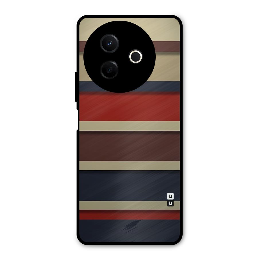Elegant Stripes Pattern Metal Back Case for Vivo Y39