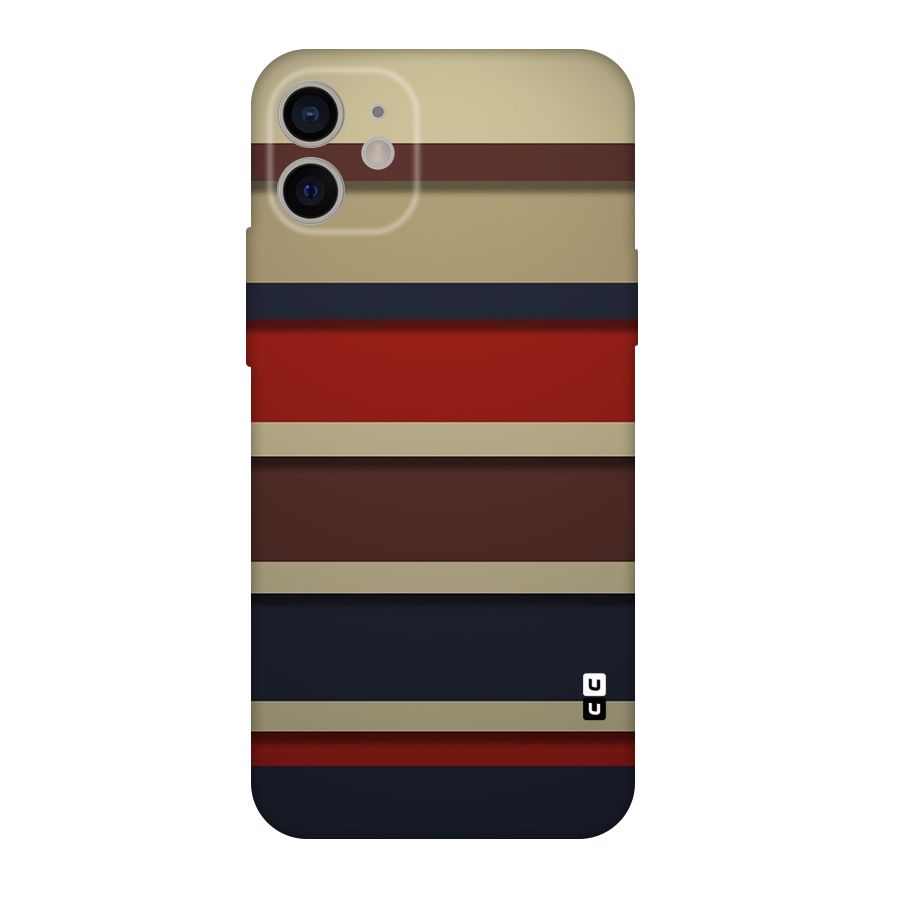 Elegant Stripes Pattern Original Polycarbonate Back Case for iPhone 11
