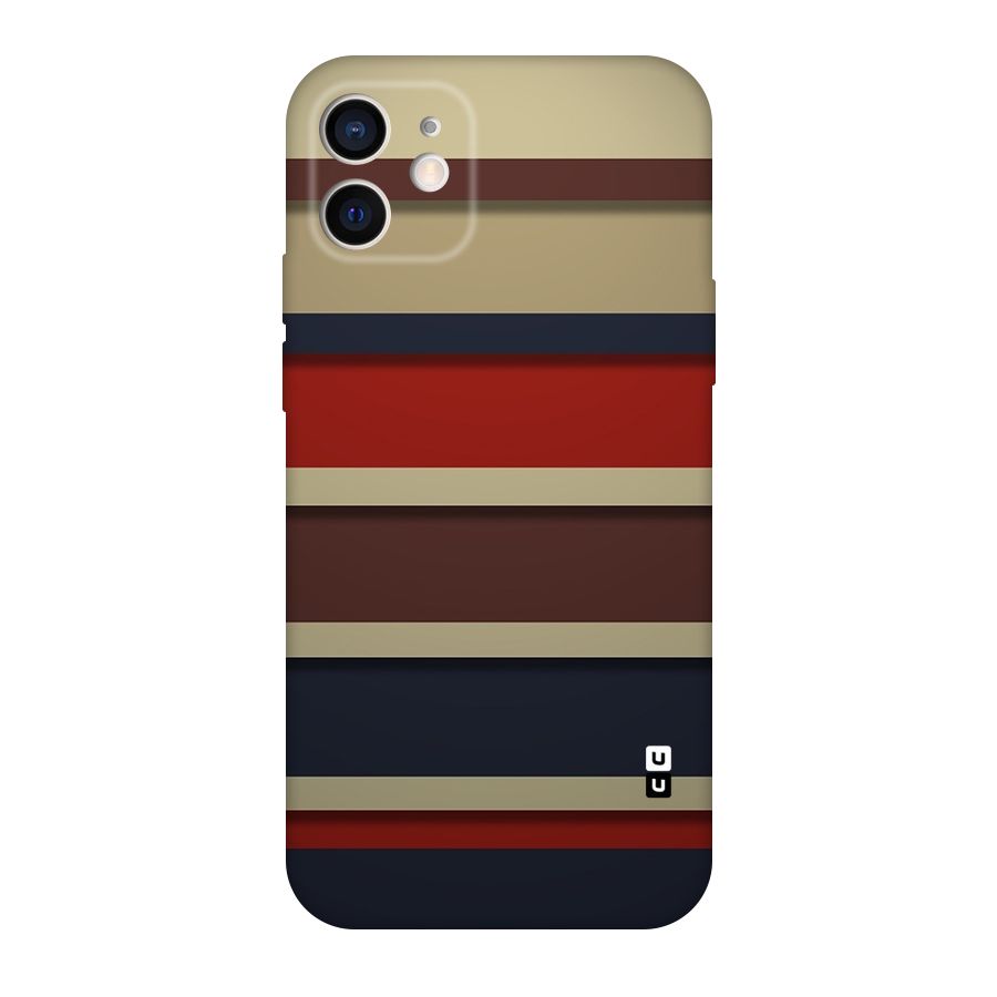 Elegant Stripes Pattern Original Polycarbonate Back Case for iPhone 12