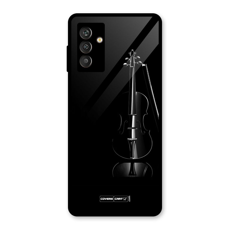 Elegant Violin Glass Back Case for Galaxy M13