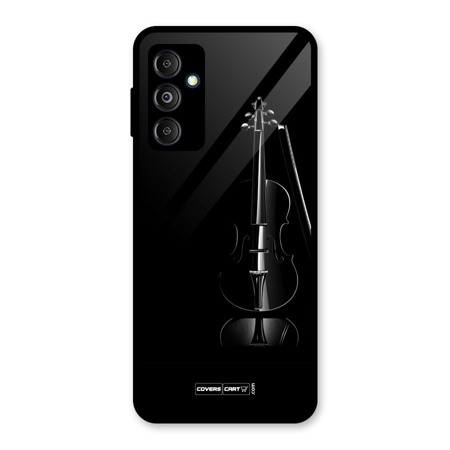 Elegant Violin Glass Back Case for Galaxy M14 5G