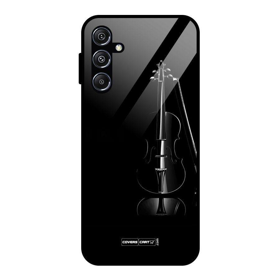 Elegant Violin Glass Back Case for Galaxy M34 5G