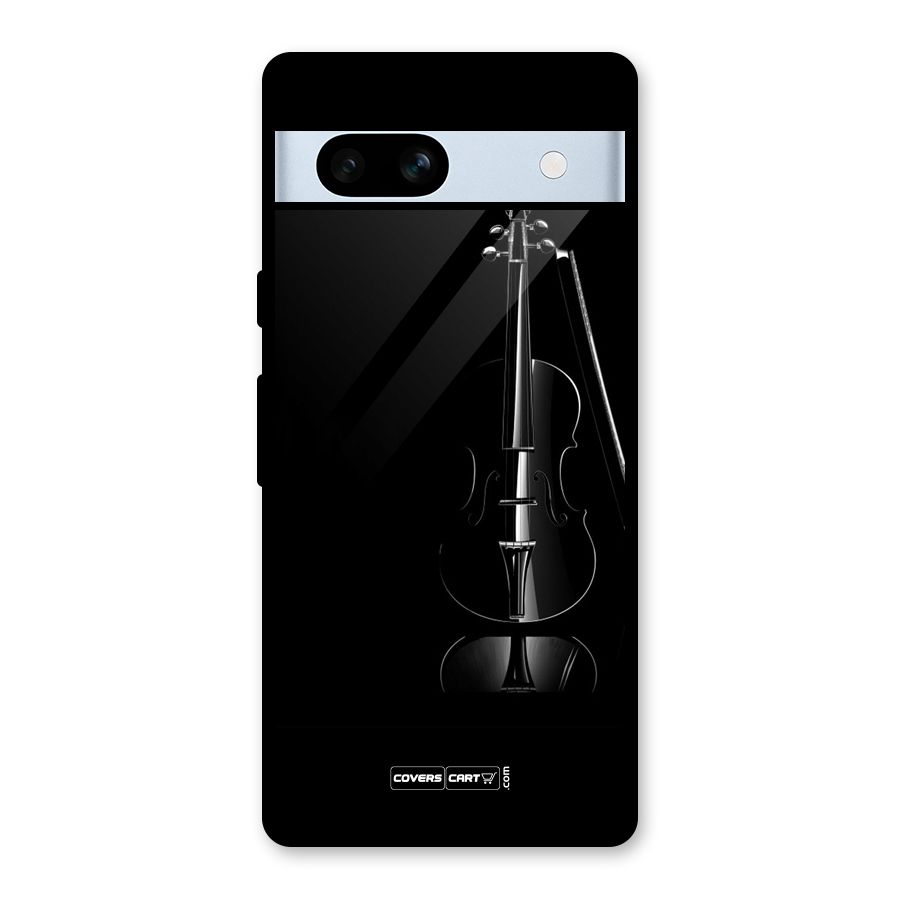Elegant Violin Glass Back Case for Google Pixel 7a