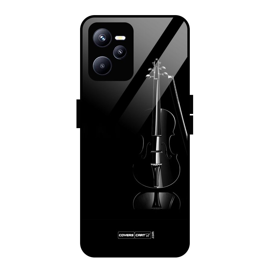 Elegant Violin Glass Back Case for Realme C35