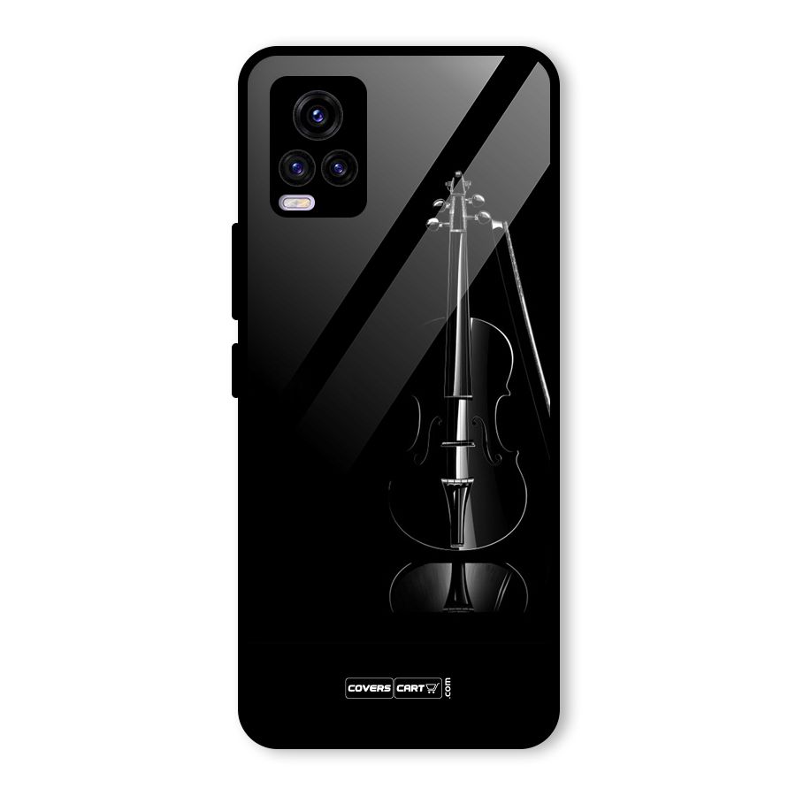 Elegant Violin Glass Back Case for Vivo V20 2021