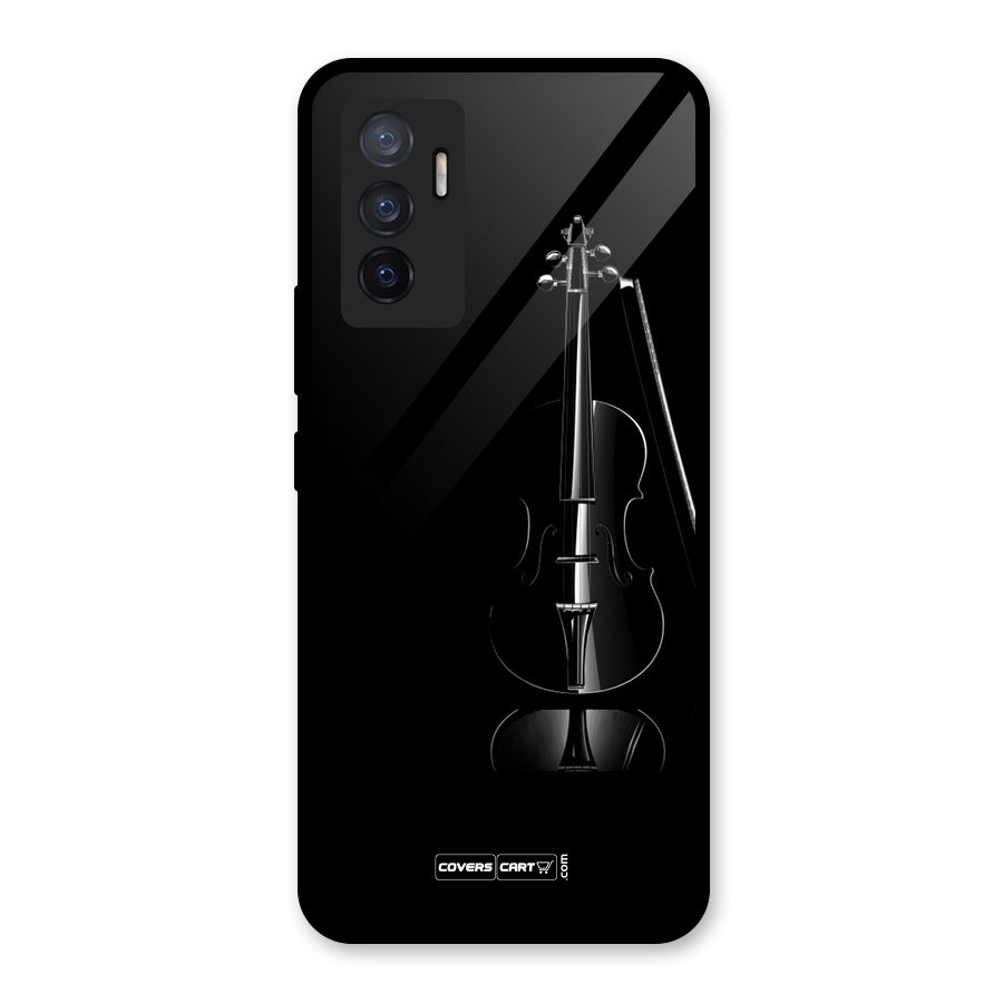 Elegant Violin Glass Back Case for Vivo V23e
